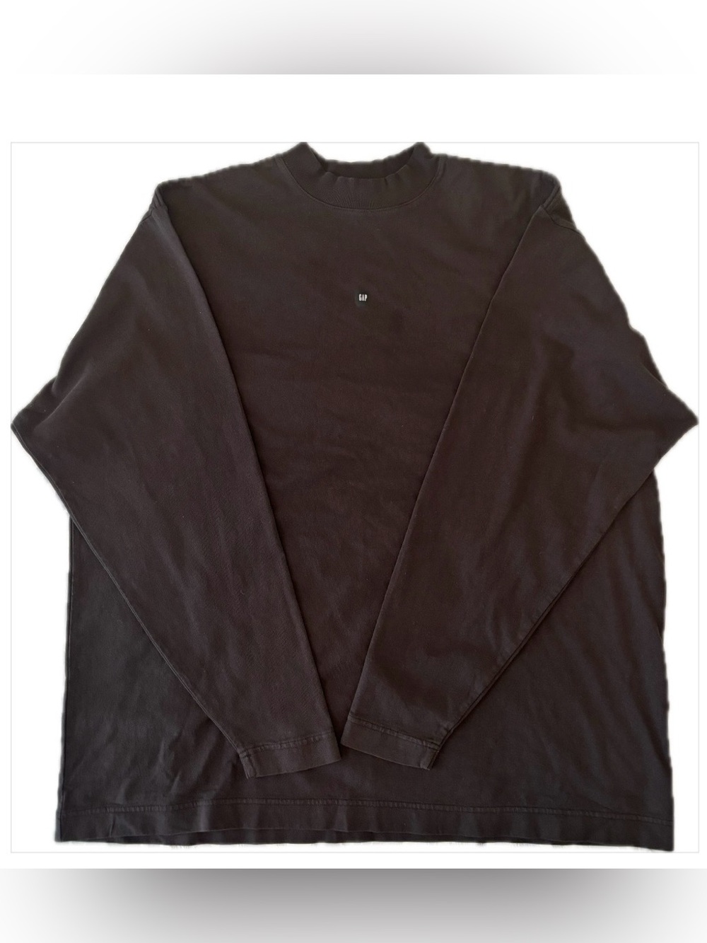Yeezy Gap Engineered by Balenciaga Heavy Jersey Long Sleeve Tee Size Small Black